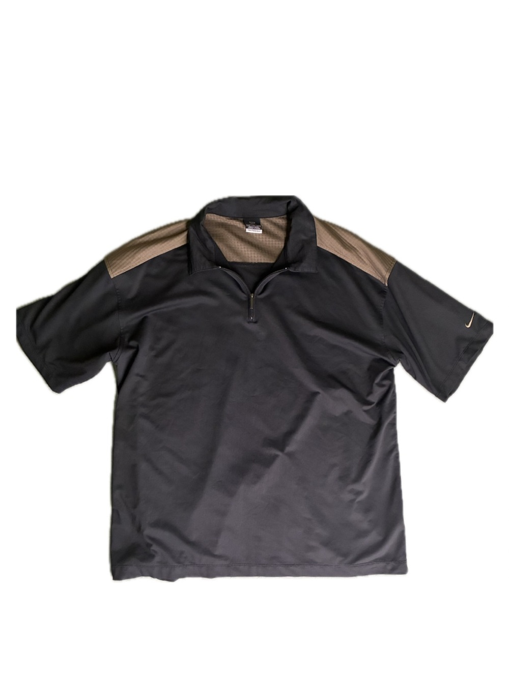 Nike Sphere React Quarter-Zip Golf Polo Black & Brown Size Men’s XL
